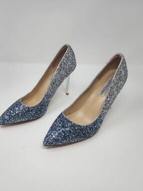 Beautiful sparkly blue and silver heels sz 40 (US 9.5)